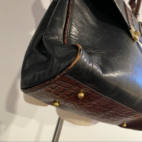 Brahmin leather satchel with croco trim - Picture 6 of 9